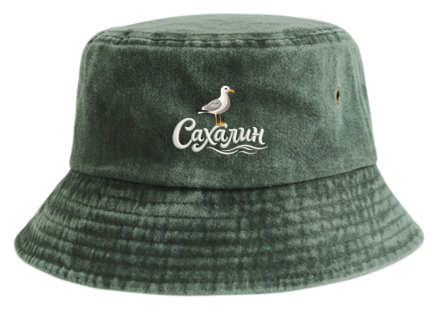 Панама взрослая с печатью САХАЛИН ЧАЙКА СТОИТ