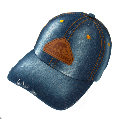 Бейсболка с кожаным шильдом Сахалин