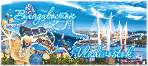 Кружка керамическая ВЛАДИВОСТОК МОСТ ЗВЕЗДЫ (Белая)