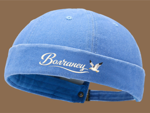 Кепка-докер с печатью Волчанец Чайка (Синий, 54-60)