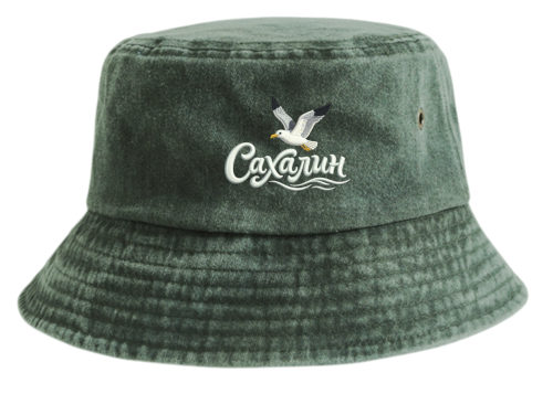 Панама взрослая с печатью САХАЛИН ЧАЙКА ЛЕТИТ